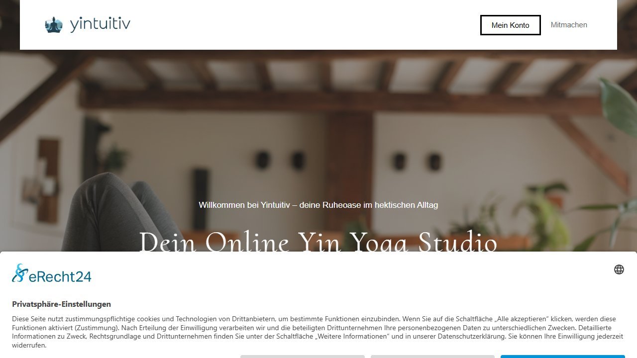 Yoga-Website yintuitiv.de — erstellt von feierabendyogi.de